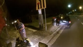 Bikers Help A Lady That Crashed Her Car