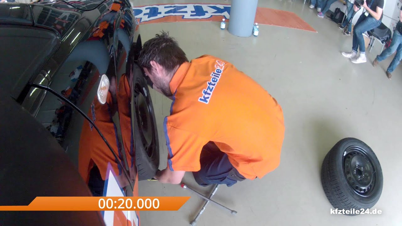 Weltrekord Schnellster Reifenwechsel / Fastest Wheel Change (car