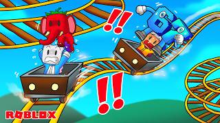 MOCIL AND I MADE A ROLLER COASTER TO CATCH BRAINROT OG AND SECRET IN ROBLOX!!