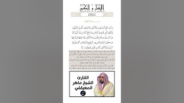الآية(164) من سورة البقرة//القارئ الشيخ ماهر المعيقلي