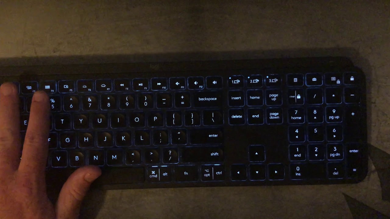 Logitech MX KEYS Keyboard Backlight Responding To Hands Near The 