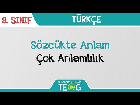 Sözcükte Anlam - Çok Anlamlılık