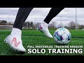 How to train solo  full individual training session for footballers