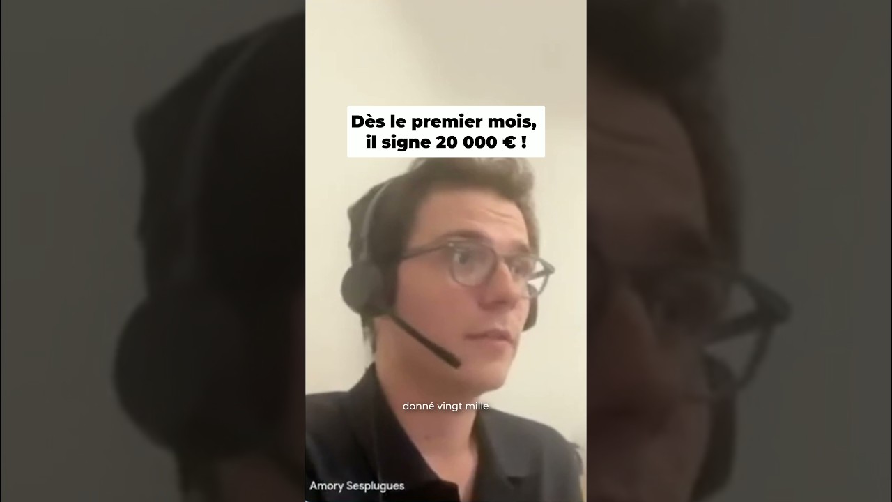 Dès le premier mois, il signe 20 000 € !