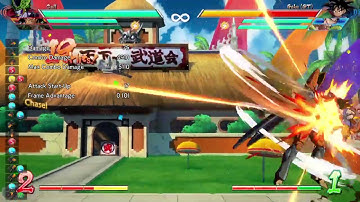 Cell Midscreen j.2M into Corner Loop Combo with Broly (LSS) Assist