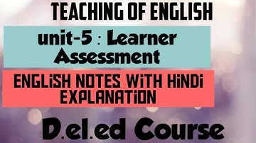 Teaching English Language | Unit-5 | SCERT | D.el.ed | On Screen Pathshala