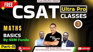 Free CSAT Preparation for UPSC 2026/27 | UPSC CSAT Preparation | SSM Sir  #upsc #upsccsat2026