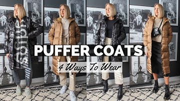 PUFFER JACKET WAYS TO WEAR | Long Puffa Coats from Missguided & Everlane Aka sleeping bag coat