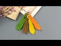 DIY | Easy Tutorial Macrame Leaf Keychain | Ilaveros en macrame