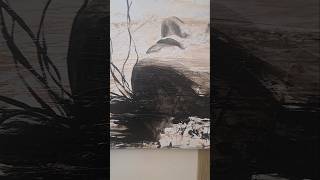 Taking a step into uncharted territory. Portrait art meets abstract art #portraitart #paintingart