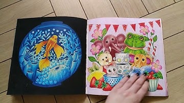 Sagolikt (Fairy Tales) by Emelie Lidehäll Öberg - finished coloring book flip through.