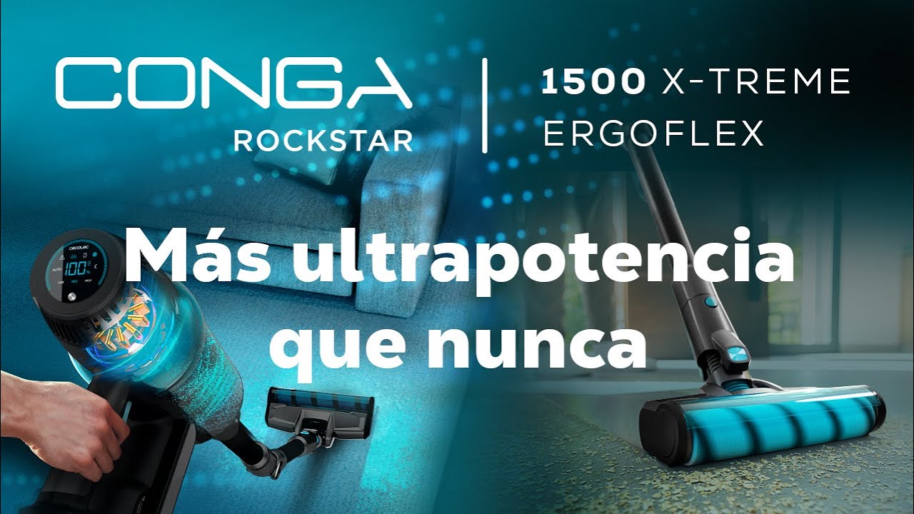 Aspirador escoba sin cable Conga RockStar 1500 X-Treme ErgoFlex 