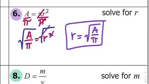 Literal Equations Part 1 Video