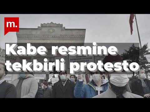 Anadolu Gençlik Derneği'nden Kabe resmine tekbirli protesto