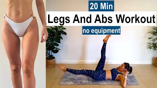 20 Min Legs And Abs Workout | No Equipment