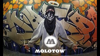 Graffiti Bombing tagging BursOne sponsored by Molotow