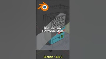 Blender Cartoon Style #Shorts | Vending Machine 3D #blender #tutorial #blender3d #animation