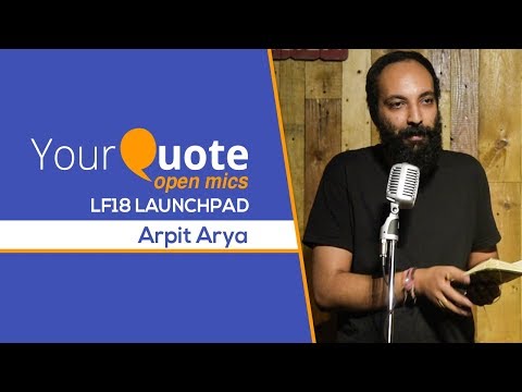 'Kashmir' & More By Arpit Arya | Hindi Poetry | YQ - LF18 Launchpad 3