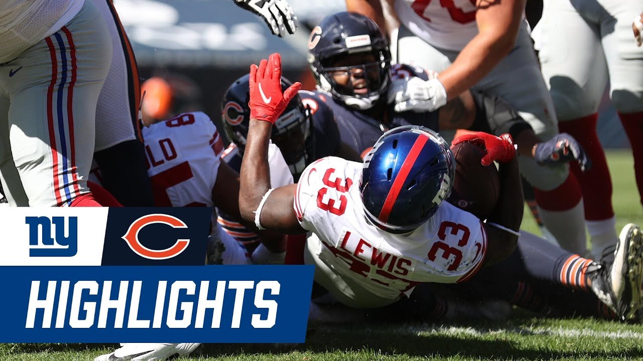 Giants @ Bears Week 2 Highlights: Daniel Jones, Dion Lewis Touchdowns | New York Giants