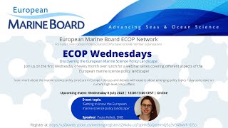 ECOP Wednesdays, July 2022: Getting to know the European marine science policy landscape