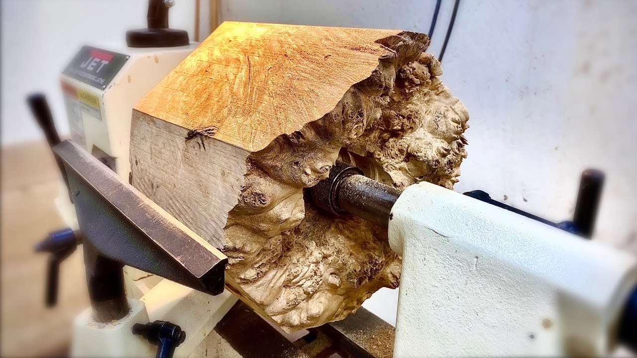 Woodturning:  Epic Live Edge Burl!