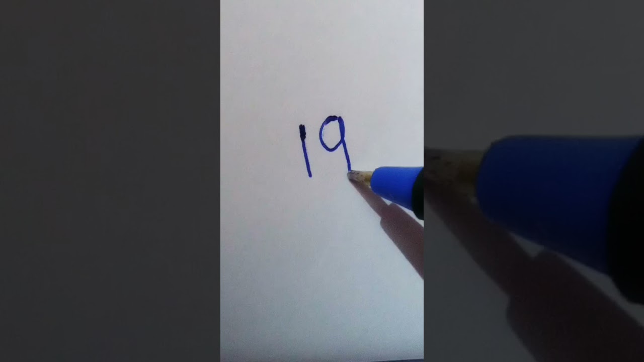 Drawing with number '19'