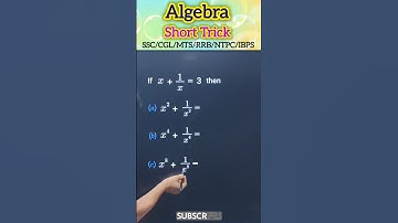 Algebra Tricks| Algebra Concept with Tricky Solutions| RRB GroupD SSC CGL Questions|| #shorts