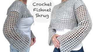 Top-down crochet Fishnet sweater &quot;Rixt&quot; (jumper)