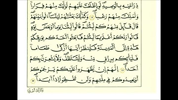سورة الكهف ثمن [ وترى الشمس إذا طلعت تزّاور عن كهفهم ذات اليمين وإذا غربت تقرضهم ذات الشمال ]