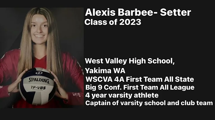 Alexis Barbee 2023 4A First Team All State Setter; Indoor Volleyball Highlight Reel