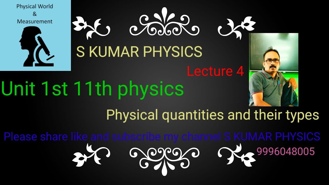 11th physics unit 1st types of physical quantities with examples - YouTube