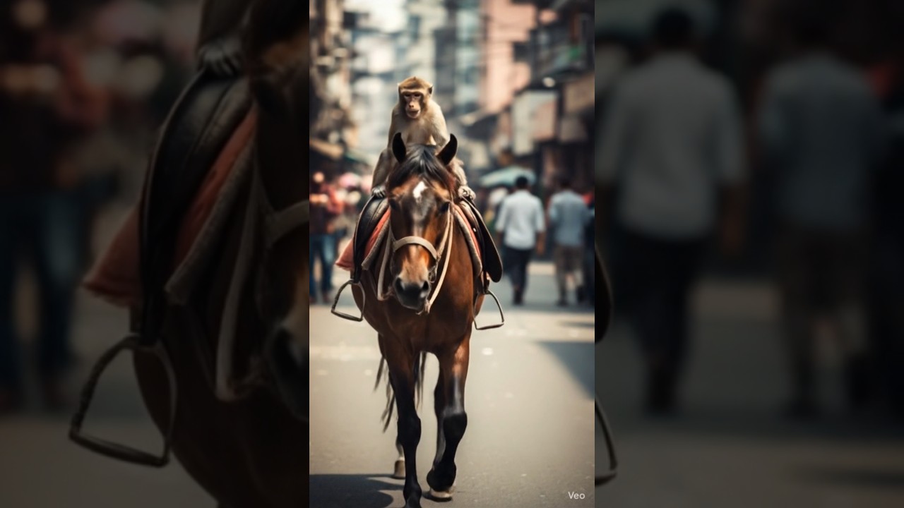 Monkey riding like a boss 💥 