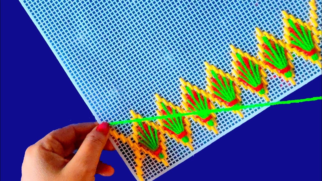 VERY BEAUTIFUL PLASTIC CANVAS DESIGN IDEA STEP BY STEP