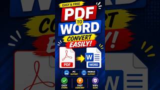 PDF to Word Convert Easily | Mobile &amp; PC Bangla Tutorial 2026 #pdftoword #shorts
