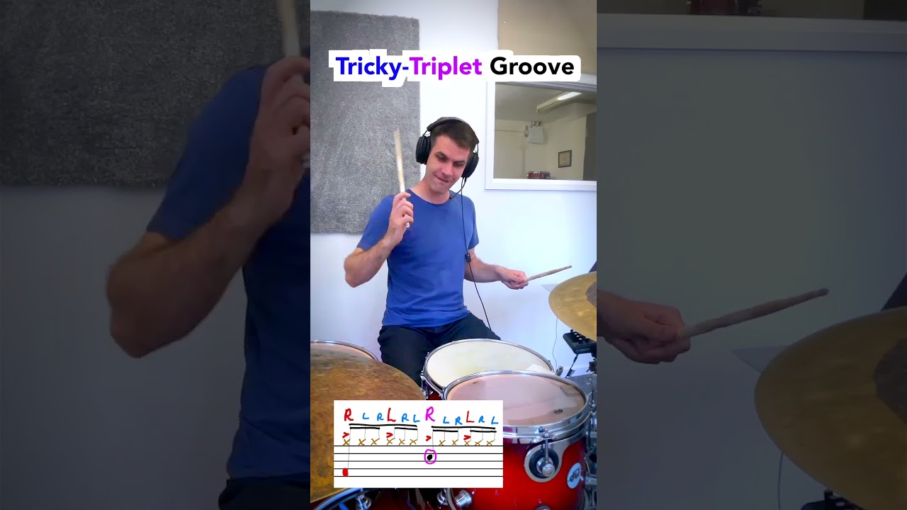 Tricky Triplet Groove - Drum Lesson