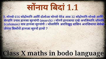 Exercise 1.1 (Q-3) Chapter 1 | class 10th maths in bodo