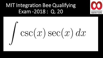 MIT Integration Bee Qualifying Exam 2018 :  Question 20