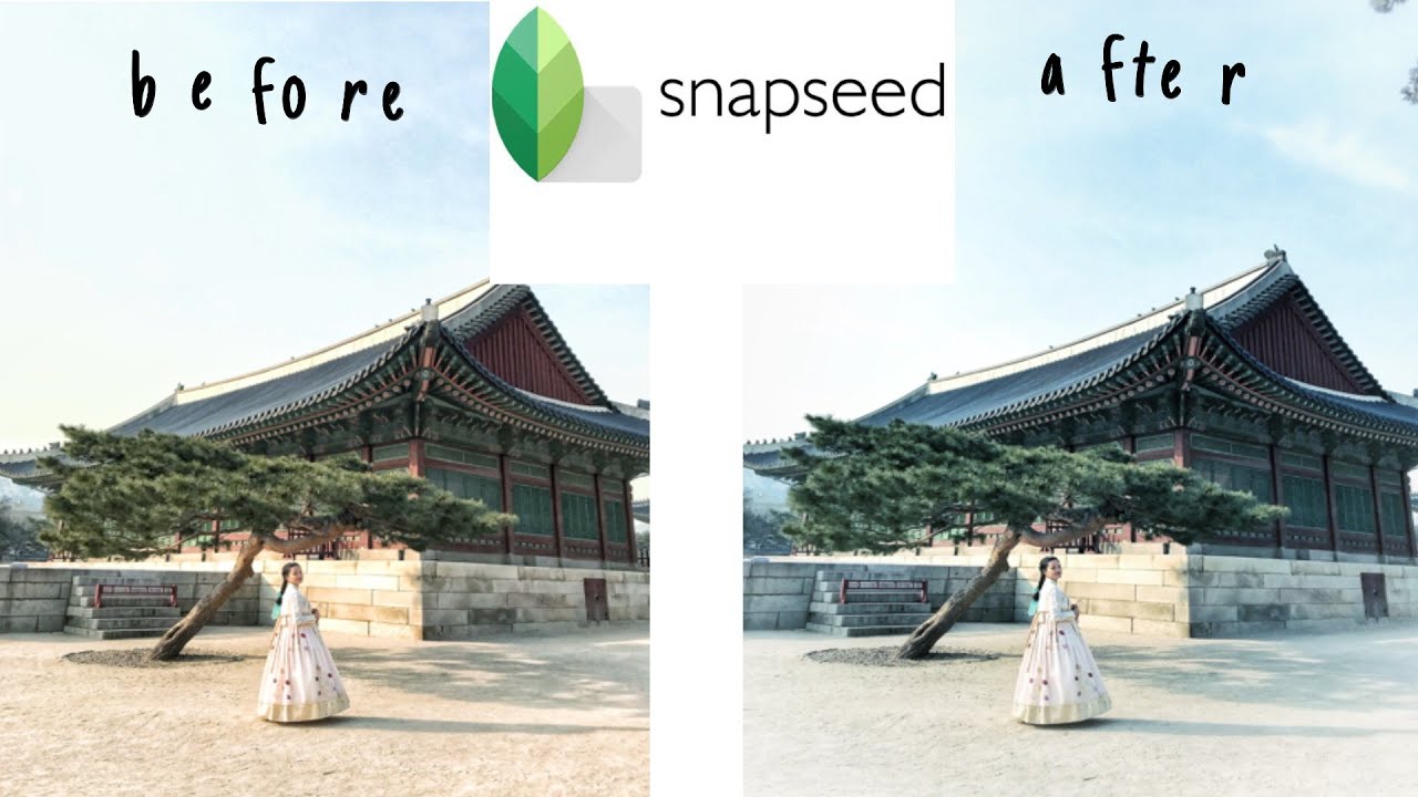 How to Edit Photos using Snapseed Free App Version Before and After