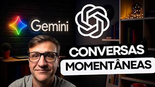 Conversas momentâneas em plataformas de IA | Copilot, Chat GPT e Gemine