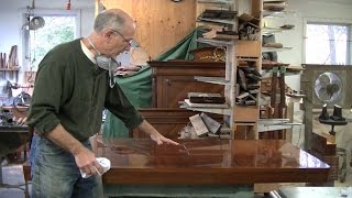 Repairing Veneer on a Midcentury Tabletop - Thomas Johnson Antique Furniture Restoration