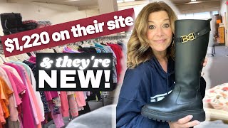 I couldn t believe I found these boots Epic thrift haul near BOSTON