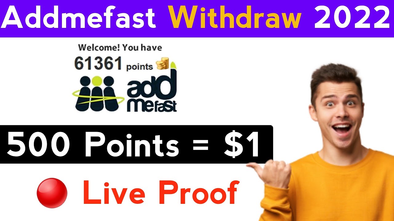 Addmefast Withdraw Money | Addmefast Earn Money | Addmefast Points To Cash