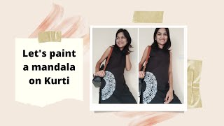 Mandala on Kurti, mandala on dress, mandala on fabric, mandala on top