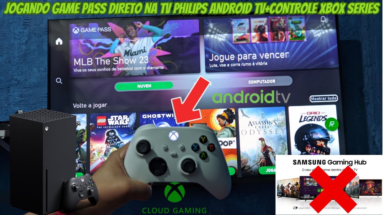 Game Pass direto na Smart TV Philips com Android E controle Xbox