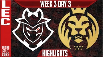 G2 vs MAD Highlights | LEC Spring 2023 W3D3 | G2 Esports vs MAD Lions