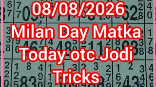 August 8 2026 Day fix OTC Jodi panel trick today
