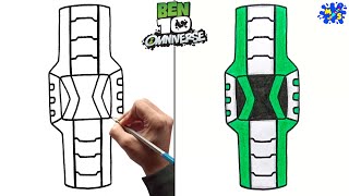 Ben 10 Omniverse Drawing || How to draw Omnitrix easy