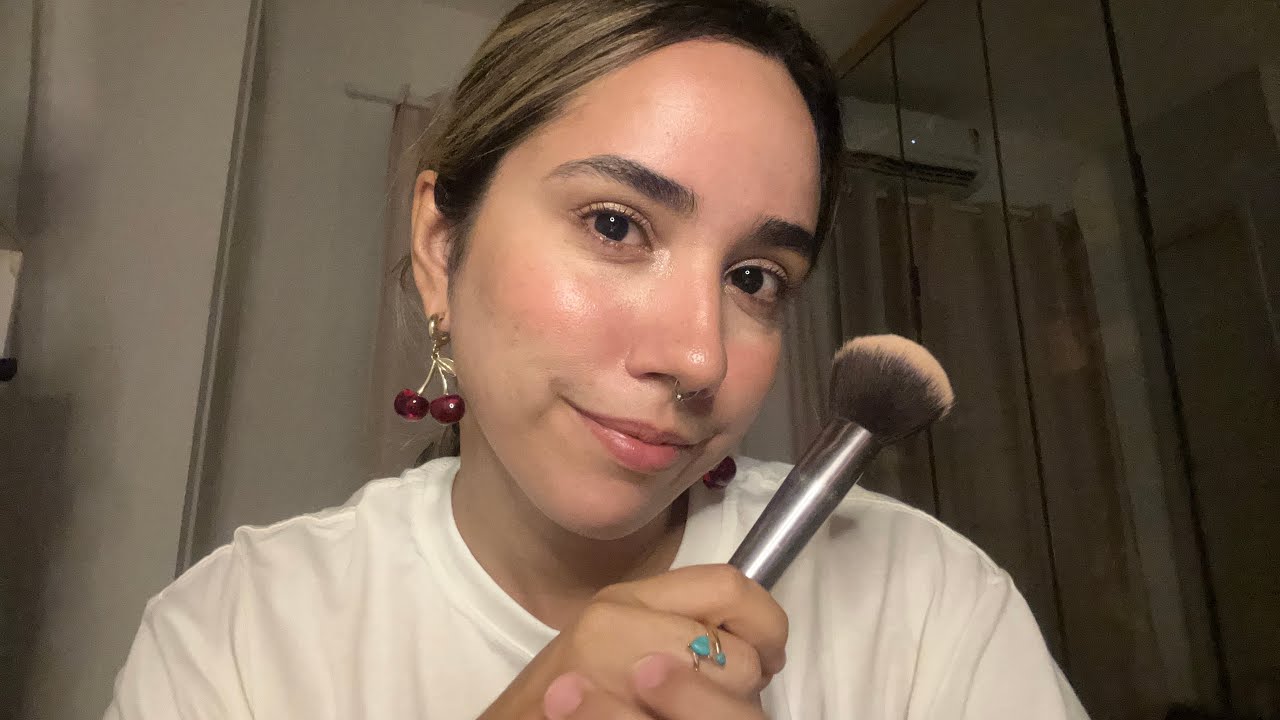 ASMR AFIRMAÇÕES POSITIVAS + PINCEL NA TELA ✨