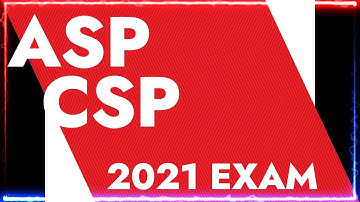 ASP CSP   Exam Question Review - 2
