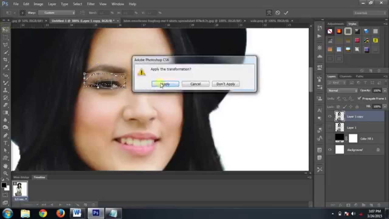 3 3 Mata Kedip Cara Membuat Animasi DP BBM Dengan Photoshop